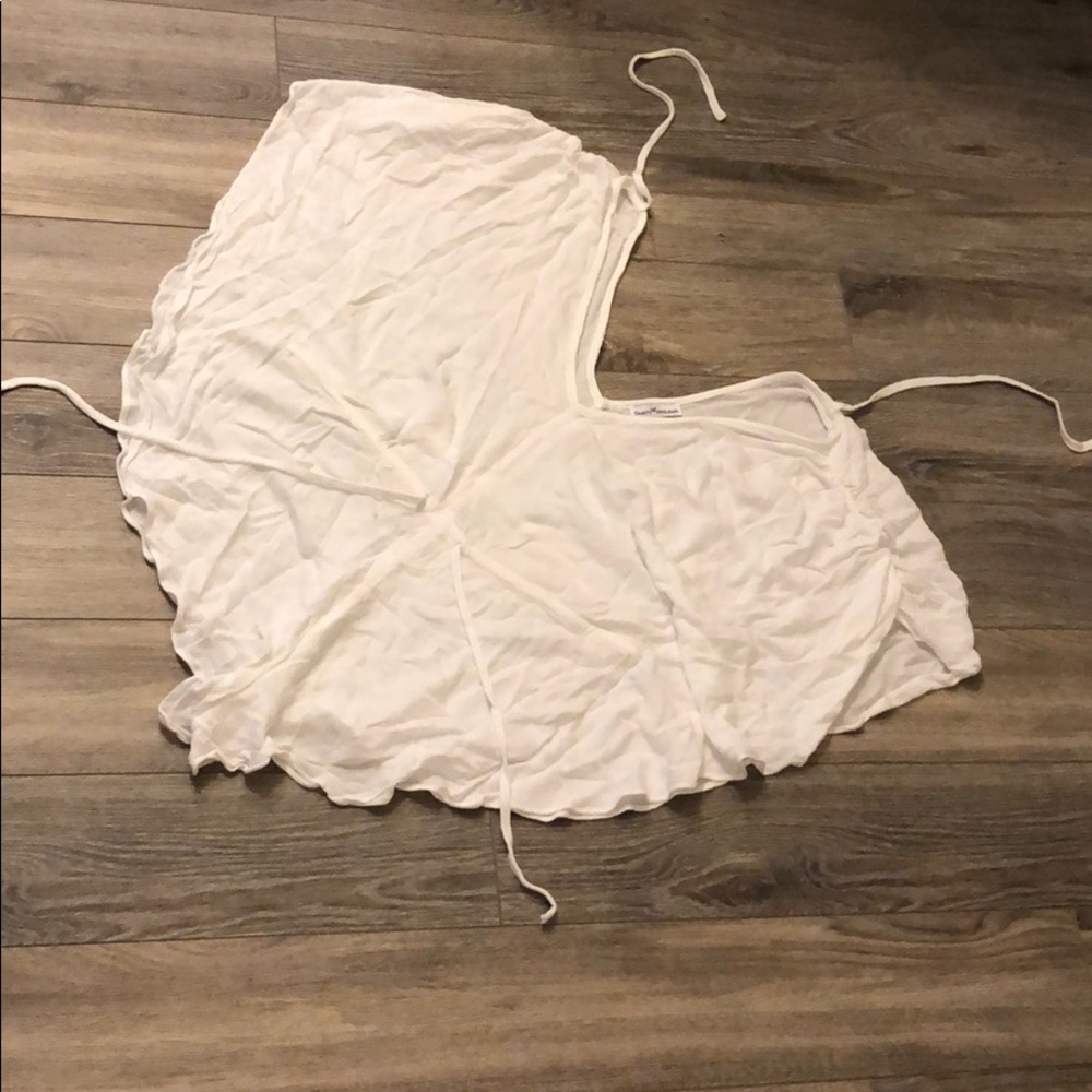 White swimsuit coverup